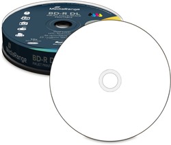 MediaRange | BD-R | DL | 50 GB | Full-Printable | 6x Speed | Cakebox | 10 Stuks