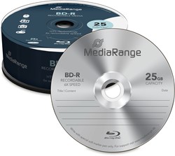 MediaRange | BD-R | 25 GB | 6x Speed | Cakebox | 25 Stuks