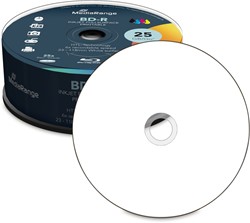 MediaRange | BD-R | 25 GB | Full-printable | 6x Speed | Cakebox | 25 Stuks