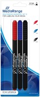 MediaRange | Marker | CD - DVD -BD | Rood | Blauw | Zwart | 3 Stuks