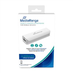 MediaRange | Powerbank | 2.600 mHa | Wit