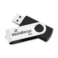 MediaRange | USB Stick | 4 GB | USB 2.0 | Twister | Zwart