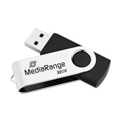MediaRange | USB Stick | 32 GB | USB 2.0 | Twister | Zwart