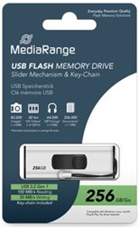 MediaRange | USB Stick | 256 GB | USB 3.0 | Slider | Aluminium kleur