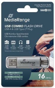 MediaRange | USB Stick | 16 GB | USB 3.1 | USB-A + USB-C