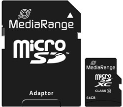 MediaRange | MicroSDXC | 64 GB | Class 10