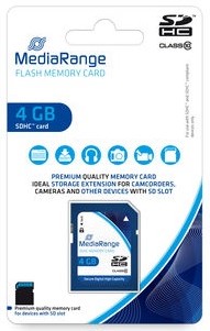 MediaRange | SDHC | 4 GB | Class 10-2