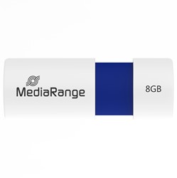 MediaRange | USB stick | 8 GB | USB 2.0 | Slider | Wit - Blauw