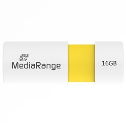 MediaRange | USB stick | 16 GB | USB 2.0 | Slider | Wit - Geel