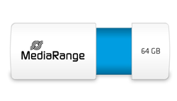 MediaRange | USB stick | 64 GB | USB 2.0 | Slider | Wit - Licht Blauw-2