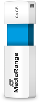 MediaRange | USB stick | 64 GB | USB 2.0 | Slider | Wit - Licht Blauw-3