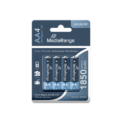 MediaRange | Batterijen | Alkaline | AA | LR6 | 4 Stuks