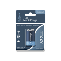 MediaRange | Batterijen | Alkaline | 9V | 6LR61 | 1 Stuk