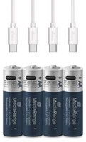 MediaRange | Batterijen | Rechargeable | USB-C oplaadbaar | AAA | LR03 | 500mAh | 4 Stuks-2