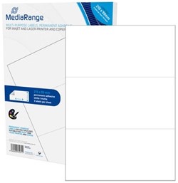 MediaRange | A4 | Etiketten | 210 x 99mm | 50 vel