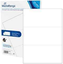 MediaRange | A4 | Etiketten | 210 x 99mm | 50 vel
