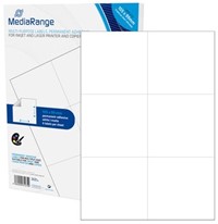 MediaRange | A4 | Etiketten | 105 x 99mm | 50 vel