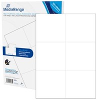 MediaRange | A4 | Etiketten | 105 x 99mm | 50 vel