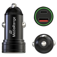 MediaRange | Auto Oplader | 12 Volt | 1x USB-A | 1x USB-C | 20W