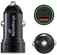 MediaRange | Auto Oplader | 12 Volt | 1x USB-A | 1x USB-C | 20W