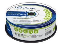 MediaRange | DVD-R | 4.7 GB | Waterguard | Photo Inkjet Printable | 25 stuks