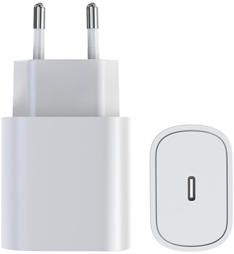 Pepper Jobs | Oplader | 1x USB-C | 25 Watt | Wit | Incl 1 mtr USB-C naar USB-C kabel-2