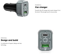 Pepper Jobs | Oplader | Auto Oplader | 1x USB-A | 1x USB-C | 63 Watt -2