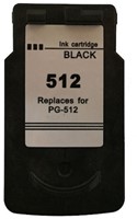 PG-512 | 1x Zwart | Huismerk | Cartridges voor Canon