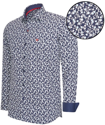 San Remo Shirt allover print Bag  Navy S