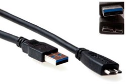 USB 3.0 aansluitkabel USB A male - Micro USB B male 0,50m