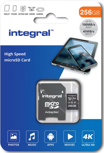 Integral | MicroSDXC | 256 GB | Smartphone