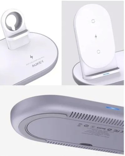 Aukey | Oplader | Draadloos | 3in1 | Wit-2