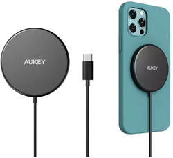 Aukey | Oplader | Draadloos | Qi Lader | Apple Magsafe  | Snellaad funtie | Zwart