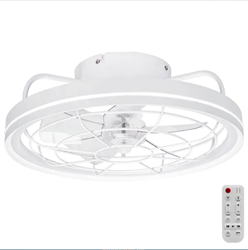 Led | Plafondventilator | LED Verlichting | Incl. Afstandbediening | 2700-6500K | Dimbaar | Ø48cm | Wit