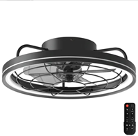 Led | Plafondventilator | LED Verlichting | Incl. Afstandbediening | 2700-6500K | Dimbaar | Ø48cm | Zwart
