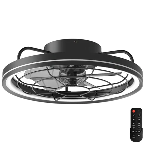 Led | Plafondventilator | LED Verlichting | Incl. Afstandbediening | 2700-6500K | Dimbaar | Ø48cm | Zwart