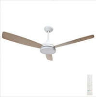 Led | Plafondventilator | LED Verlichting | Incl. Afstandbediening | 2700-6500K | Dimbaar | Ø132cm | 3 Bladen | Wit/Beige