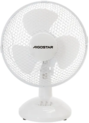 Aigostar | Tafel ventilator | 3 bladen | 2 standen | Ø 27cm | Wit