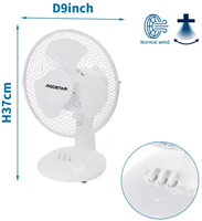 Aigostar | Tafel ventilator | 3 bladen | 2 standen | Ø 27cm | Wit-3