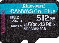 Kingston | MicroSDXC | 512 GB | Canvas Go! Plus | 170R/90W-3