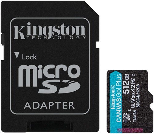 Kingston | MicroSDXC | 512 GB | Canvas Go! Plus | 200R/160W-2