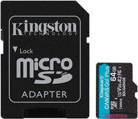 Kingston | MicroSDXC | 64 GB | Canvas Go! Plus | 200R-2