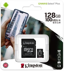 Kingston | MicroSDXC | 128 GB | Canvas Select Plus