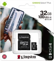 Kingston | MicroSDHC | 32 GB | Canvas Select Plus