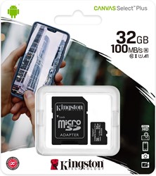Kingston | MicroSDHC | 32 GB | Canvas Select Plus