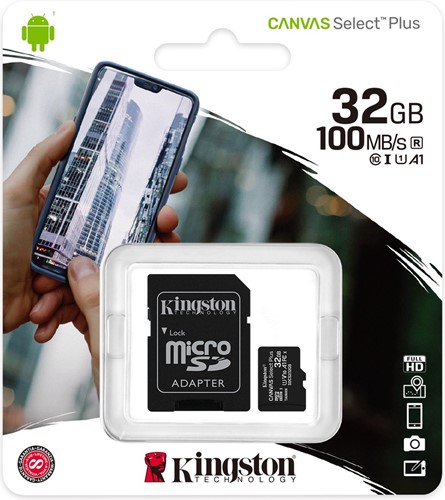 Kingston | MicroSDHC | 32 GB | Canvas Select Plus