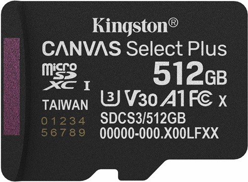 Kingston | MicroSDXC | 512 GB | Canvas Select Plus-3
