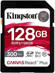 Kingston | SDXC | 128 GB | Canvas React Plus | 300R/260W