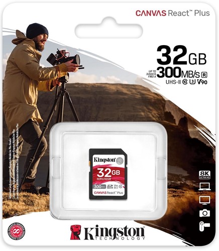 Kingston | SDHC | 32 GB | Canvas React Plus | 300R/260W-3