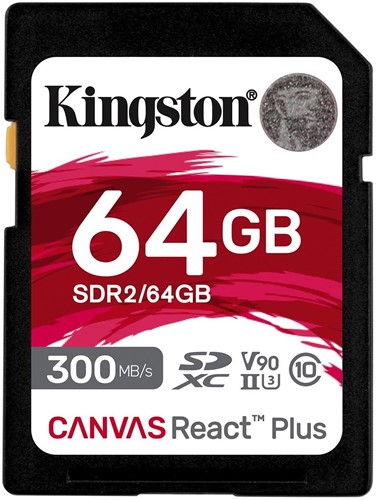 Kingston | SDXC | 64 GB | Canvas React Plus | 300R/260W
